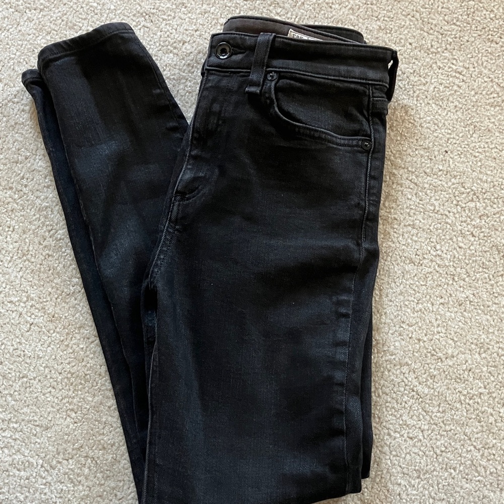 rag & bone Women's Dark Black Skinny Jeans